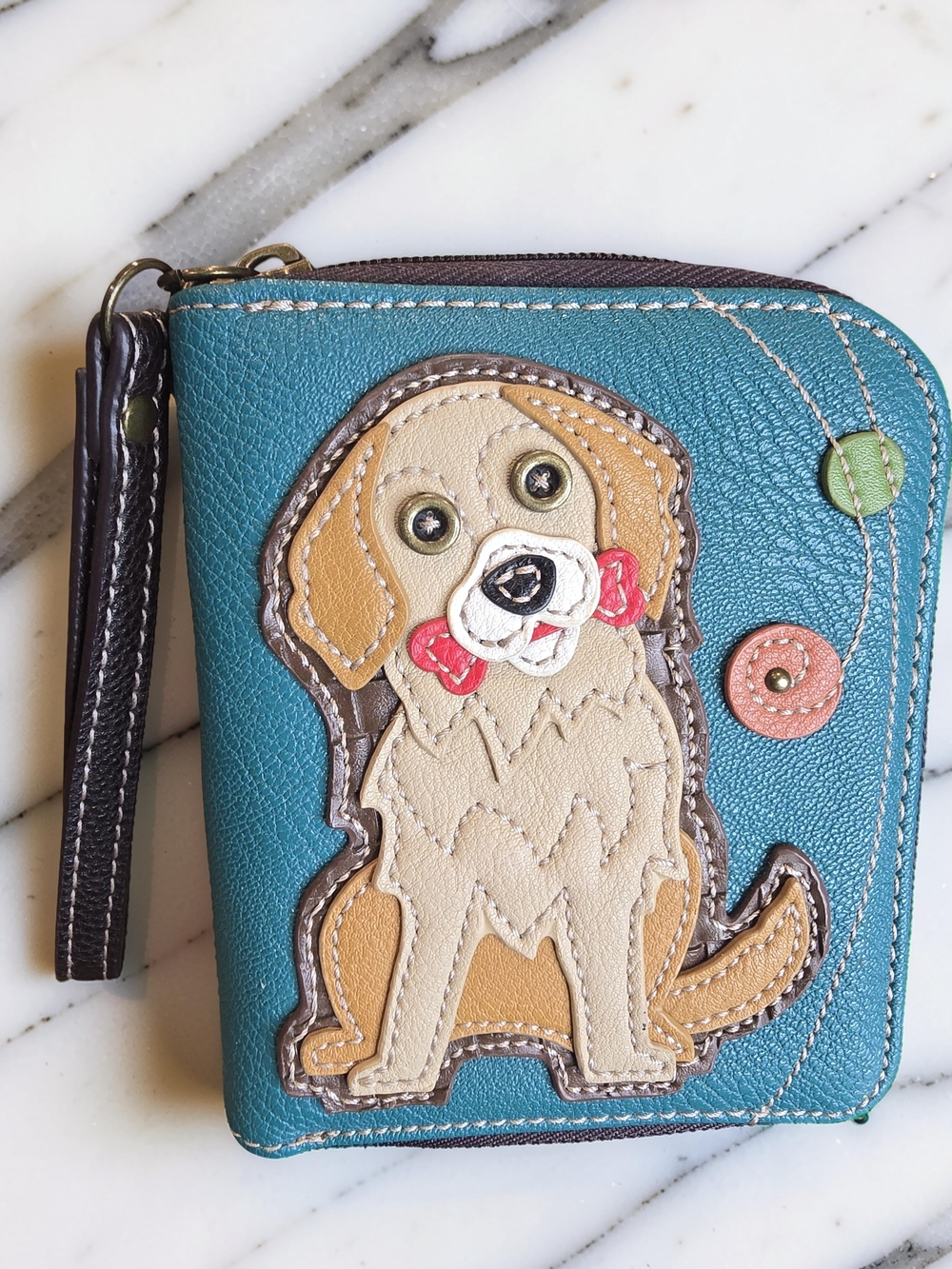 Chala Golden Retriever Dog Wristlet Wallet
